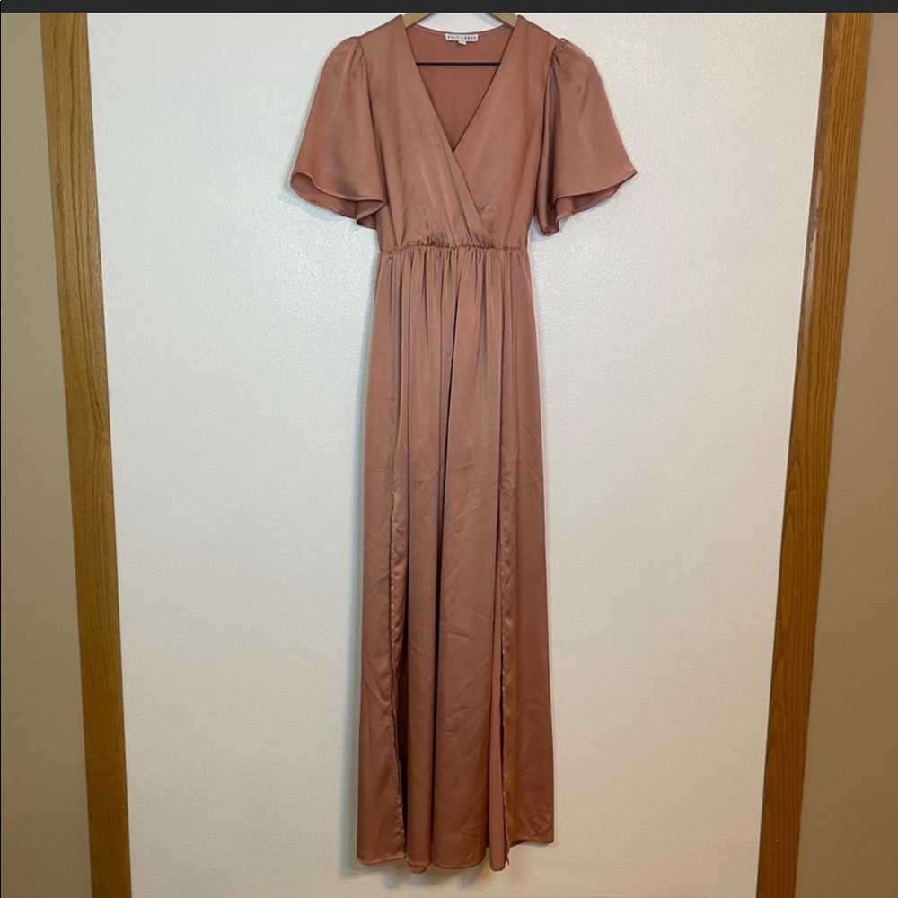 Baltic Born Flowy Maxi Dress in a dusty rose color